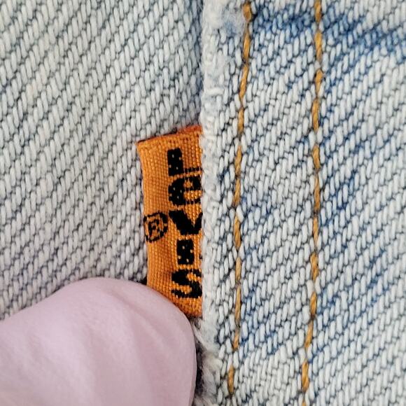 Vintage LEVIS Distressed Jeans 34x31 Baggy Light-Wash USA - Picture 5 of 16